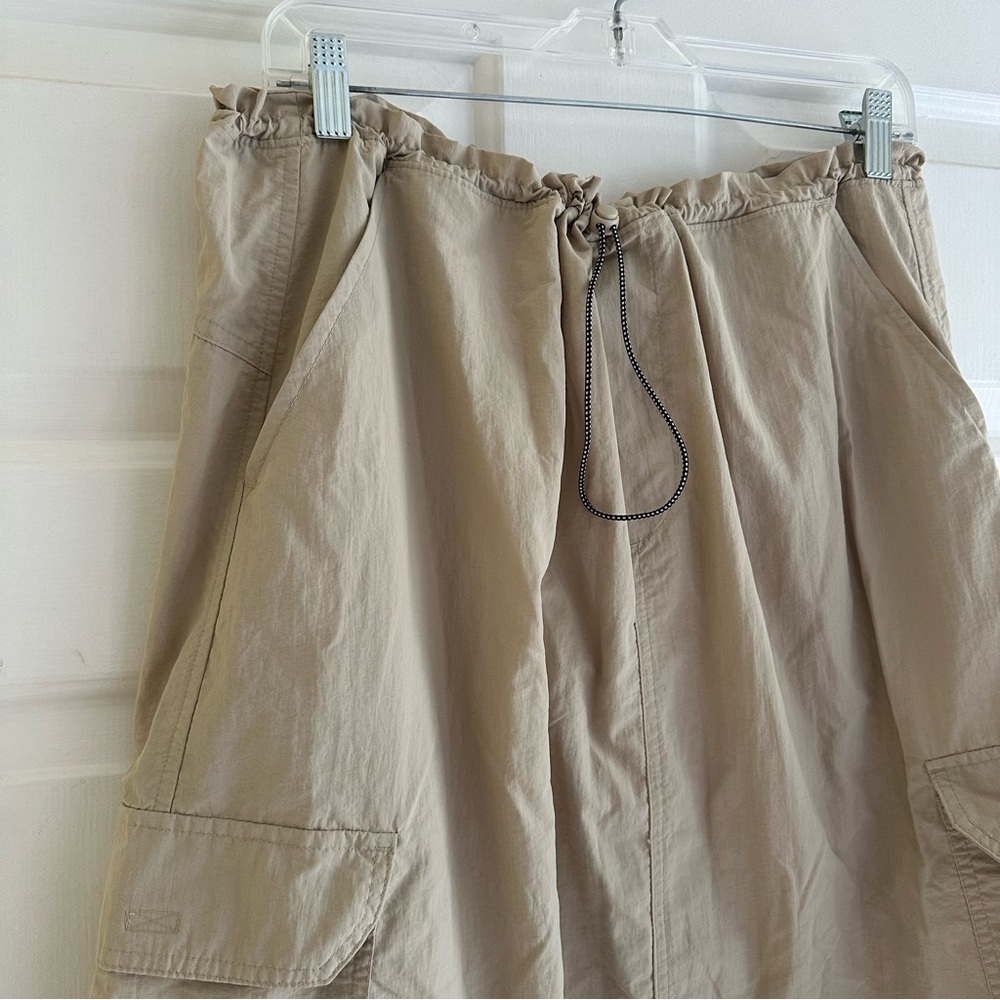 Old Navy High-Waisted Utility Midi Skirt Khaki Tan Women’s Size Large Outdoors - Picture 4 of 9